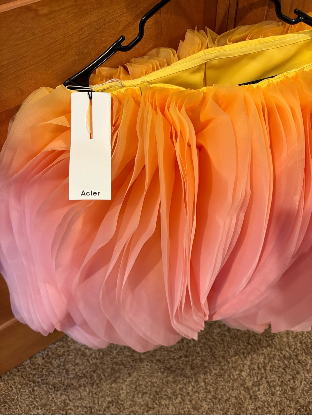 Acler otley strapless petal mini dress Size 8 - Picture 8 of 8